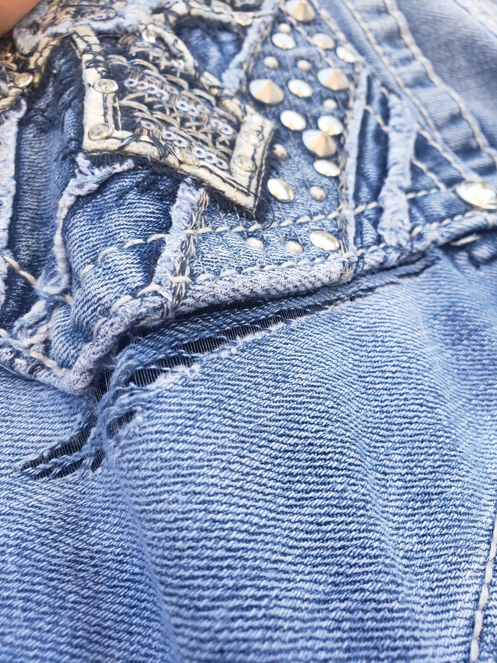 Miss Me Denim Cutoff Women's Shorts - Blue 29